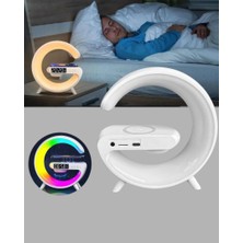Zero Land Novapazr Bluetooth Hoparlörlü Rgb Atmosfer Lambası Kablosuz Şarj ve Saat Özellikli