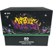 Sta 100080 Akrilik Marker Kalem Seti 2mm Uç  80'li (Renk) Kutulu