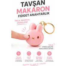 Dıymax Tavşan Makaron Fidget Anahtarlık Tıklamalı Sesli Stres Giderici Anahtarlık Aksesuar