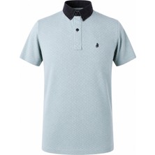 Trender 457 Kot Yaka Ringel Yeşil Erkek Polo Yaka T-Shirt 26YK37000017
