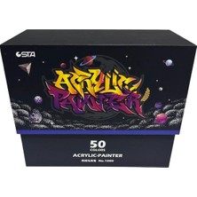 Sta 100050 Akrilik Marker Kalem Seti 2mm Uç  50'li (Renk) Kutulu