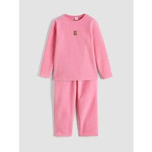 Lc Waikiki Yeni Sezon Ayı Nakışlı Kız Çocuk Polar Pijama Takım