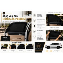 Opel Zafira 2005-2011 Özel Kaliteli  Güneşlik, 2'li Yan Cam Güneşlik Perde ( Lastikli )(Suv)