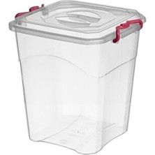 Empressco Dikey Kapaklı 20L Saklama Kabı, 32X29,5X34 Cm, Pratik ve Şık Tasarım