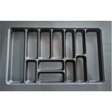 Empressco Şık 70×45 cm 12 Gözlü Antrasit Metal Kaşıklık