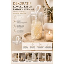 Open City Krem Dekoratif Kokulu Sabun Bardak Aranjmanı Ortam Kokulandırıcı Şık Tasarım Banyo Ofis Salon Dekor