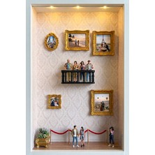 Aysluka Siyah Minyatür Balkon, Minyatür Müzeler Için Balkon, 1/50 Ölçek Uyumlu, Maket Balkon 5X2X2CM