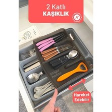 Empressco Iki Katlı Hareketli Çekmece Kaşıklık ve Bıçaklık Seti, Pratik Saklama