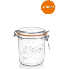 Empressco Pratik 750ML Cam Kavanoz Seti (4'lü) Klipsli ve Contalı, Şık Saklama Çözümü