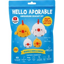 Bak Gel Al Bakgelal Hello Adorable Amigurumi Tavuk & Civciv Yapım Kiti – 2'li Bff Kendin Yap Hobi Seti