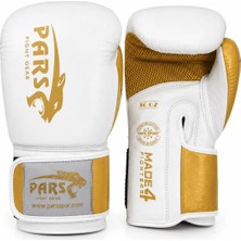 Pars Power2 Hakiki Deri Boks Eldiveni Beyaz-Gold