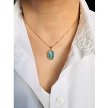 Devi Fashion Çelik Zirkon Taşlı Baget Kolye