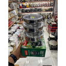 Empressco Pratik Çelik Saklama Kabı Seti, Güçlü ve Sağlam Tasarım, 3'lü Paket