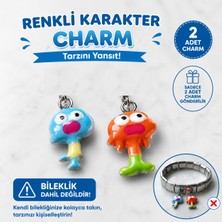 LUXMON Gumball ve Darwin Italyan Bileklik Charmı Seti 2 Adet