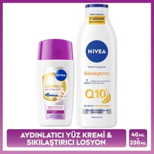 Nivea SPF50+ Güneş Koruyucu LUMINOUS630 Skin Glow Yüz Kremi 40ML ve Q10 Sıkılaştırıcı Vücut Losyonu 250ML