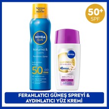 Nivea Sun SPF50 Güneş Koruyucu Ferahlatıcı Sprey 200ML ve LUMINOUS630 Skin Glow Aydınlatıcı Yüz Kremi