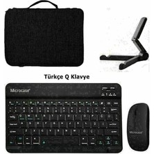 Microcase Huawei Matepad 11.5 S 2026 Tablet Için Türkçe Bluetooth Klavye+Mouse+Tablet Standı-Siyah AL8126 -Siyah