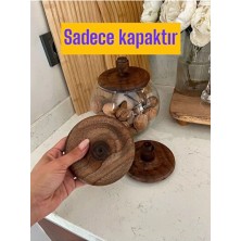 Empressco Şık Ahşap Fanus Kapak, Kavanoz Kapağı, Dekoratif ve Dayanıklı Tasarım
