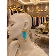 Lavin’s Luxury ✨ Turkuaz Işıltı Küpe ✨