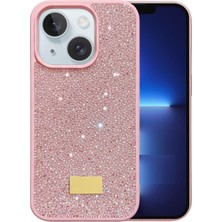 Pilanix Apple Iphone 15 Kılıf Silikon Kenarlı Taşlı Parlak Lux Diamond Kapak