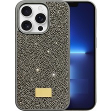 Pilanix Apple Iphone 16 Pro Max Kılıf Silikon Kenarlı Taşlı Parlak Lux Diamond Kapak