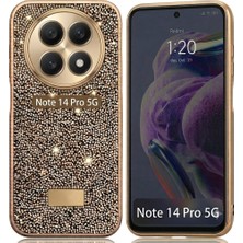 Pilanix Xiaomi Redmi Note 14 Pro Plus Kılıf Silikon Kenarlı Taşlı Parlak Lux Diamond Kapak