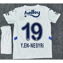 Candy Cup Fenerbahçe Yeni Sezon Iç Saha 19 Numara Çubuklu Çocuk Futbol Forması 4.lü Set Beyaz