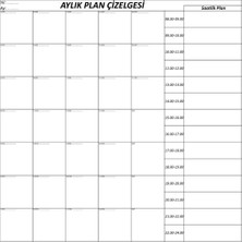 Belirtilmemiş Aylık Planlayıcı Manyetik Duvar Stickerı Takvim Plan Çizelgesi