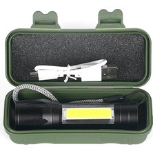 Belirtilmemiş Mini Çok Güçlü Şarjlı El Feneri (Xpe-Cob LED ) WT-030