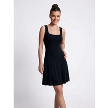 SSO Buzzy Kare Yaka Basic Mini Trend Elbise