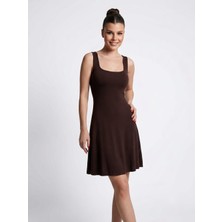 SSO Buzzy Kare Yaka Basic Mini Trend Elbise