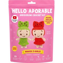 Bak Gel Al Bakgelal Hello Adorable Amigurumi Kız Bebek Yapım Kiti – 2'li Bff Kendin Yap Örgü Hobi Seti