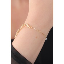 Gesa Store Gold Renk Inci Boncuk Model Kadın Bileklik 5886 - GESA556873-9644