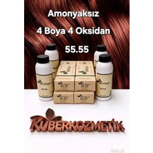 Biomagic 55.55 Şarap Kızılı Organik Içerikli Amonyaksız Kalıcı Kokusuz Saç Boyası 4boya 4oksidan