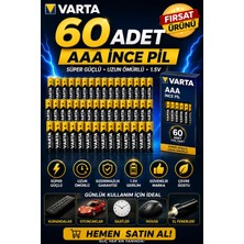 Anı Ofis Kırtasiye Aaa İnce Kalem Pil 60'lı Pil Seti Uzun Ömürlü Super Heavy Duty Güçlü Performanslı Seri