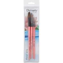 Dynasty : Water Lily 7700 Serisi : Sentetik Sulu Boya Fırça Seti 2 : 4' Lü