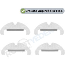 robotyedek Dreame D10S Plus (RLS6AD) Uyumlu 4 Adet Mikrofiber Mop Bez