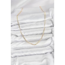 Gesa Store cm 14K Gold Renk Pirinç Zincir Model Kadın Kolye 5886 - GESA557592-1003