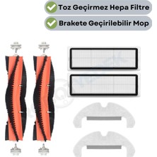 robotyedek Dreame D10S Plus (RLS6AD) Uyumlu Yedek Fırça Hepa Filtre Mop Seti-6 Parça