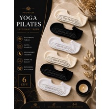 Çorap Vitrini Premium 6'lı Paket Kaydırmaz Taban Yoga ve Pilates Çorabı Seti - Nefes Alabilir ve Esnek Spor Patik Çorap