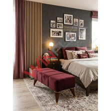Winflex Çok Amaçlı Dekoratif Puf –(38 x 100CM) Mürdüm Renk