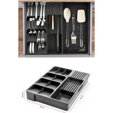 Empressco Maxi Ayarlanabilir Kayar Çekmece Iç Kaşıklık ve Bıçaklık Organize Seti