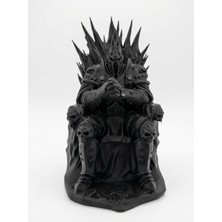 Demirhan3D 🖤 Siyah Lich King Figürü 10 cm – Koleksiyonluk Fantastik Dekor & Masaüstü Aksesuarı