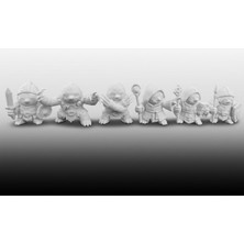 Demirhan3D 🦥 6'lı Mini Hero Sloth Figür Seti – Fantastik Kahraman Koleksiyon Seris