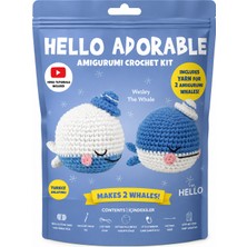 Bak Gel Al Bakgelal Hello Adorable Amigurumi Balina Yapım Kiti – 2 Adet Bff Sevimli Balina, Türkçe Anlatımlı
