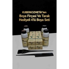 Biomagic 1.00 Siyah Organik Içerikli Amonyaksız Kalıcı Kokusuz Saç Boyası 4boya 4oksidan Boya Fırçası ve Boya Tarağı Hediyeli