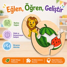 Montessori Ahşap Puzzle Seti – Duyusal Gelişim - 12 Farklı Puzzle & 36 Parça - Görsel Tamamlama & Zeka Geliştirici - Ahşap Mdf - 3 Yaş ve Üzeri - Kutulu Eğitici Oyun - 1-2-3 Birleştir