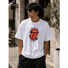 Montree Erkek Oversize Baskılı %100 Pamuk T-Shirt