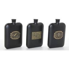 Mudanis Paslanmaz Çelik Kabartmalı Tekli 6 Oz Matara ALK2666
