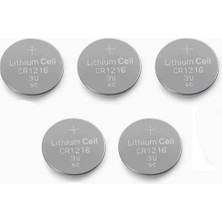 Mudanis Yuma CR1216 Süper Lityum 3V 5’li Kart Düğme Pil